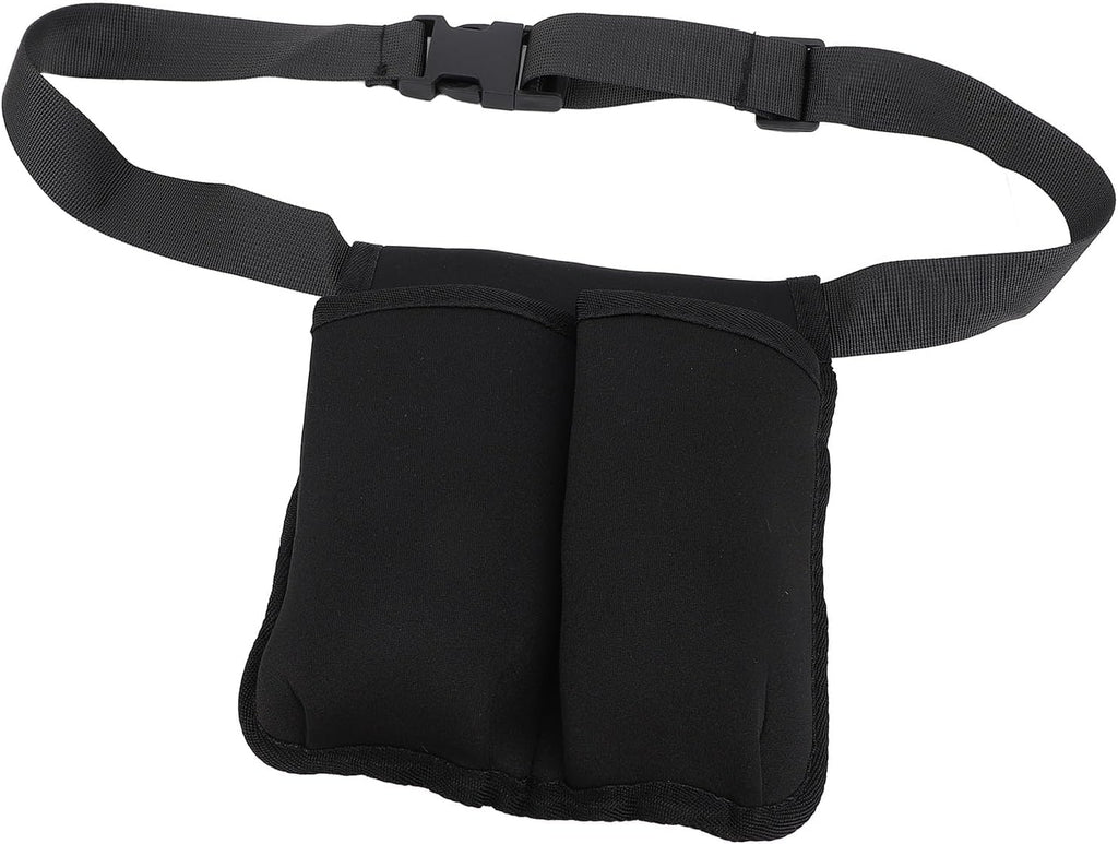 Brrnoo Two Bottles Massage Bottle Bag Adjustable Belt Supplies Professional Lotion Holster for Therapist, Massage Waist Pouch, Store Oils Easily Access At Table, Wider Belt Design To