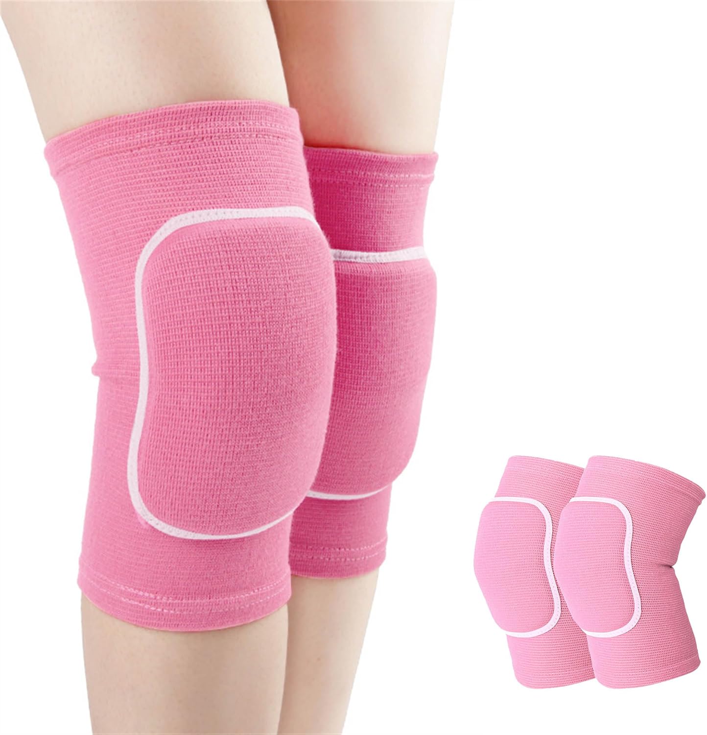 YYaaloa Knee Pads for Women, Soft Dance Knee Pads Wrestling Knee Pads Volleyball, Dancing, Football, Yoga, Basketball, and Skating Work Flexible Elastic Knee Support (Pink, Medium)
