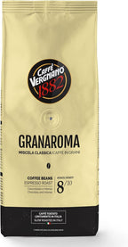 Caffe Vergnano Gran Aroma Whole Bean Coffee 2.2 lb Bag - Medium Roast Espresso Beans Whole, Cocoa Spice Dried Fruit Notes Italian Coffee - For Espresso Maker, Moka Pot, French Press, Coffee Maker