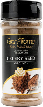 GranAroma Ground Celery Seed, Fresh,Aromatic, Bold, and Flavorful Spice for Cooking & Seasoning (3.68 Ounce)
