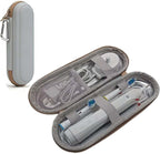 Aluminum Foil Lined Electric Toothbrush Case Compatible for Oral B for Philips Toothbrush, Waterproof Traveling Toothbrush Storage Bag with Mesh Pocket Covers Protection, Only Case