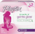 Playtex Simply Gentle Glide Tampons, Ultra Absorbency, Fragrance-Free - 36ct