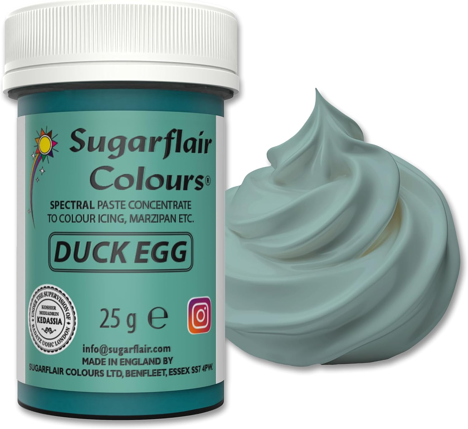 Duck Egg Blue - Sugarflair Colouring Paste - 25g