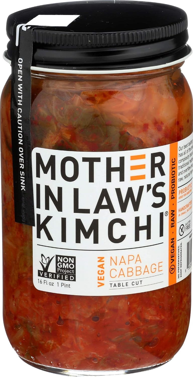 MOTHER IN LAWS KIMCHI Vegan Napa Cabbage Kimchi, 16 FZ
