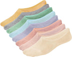 WHISPER DEER No Show Liner Socks Women - (Size 4-7/7-10/10-13) Low cut Invisible Cotton Sneaker Socks with Non Slip Grips