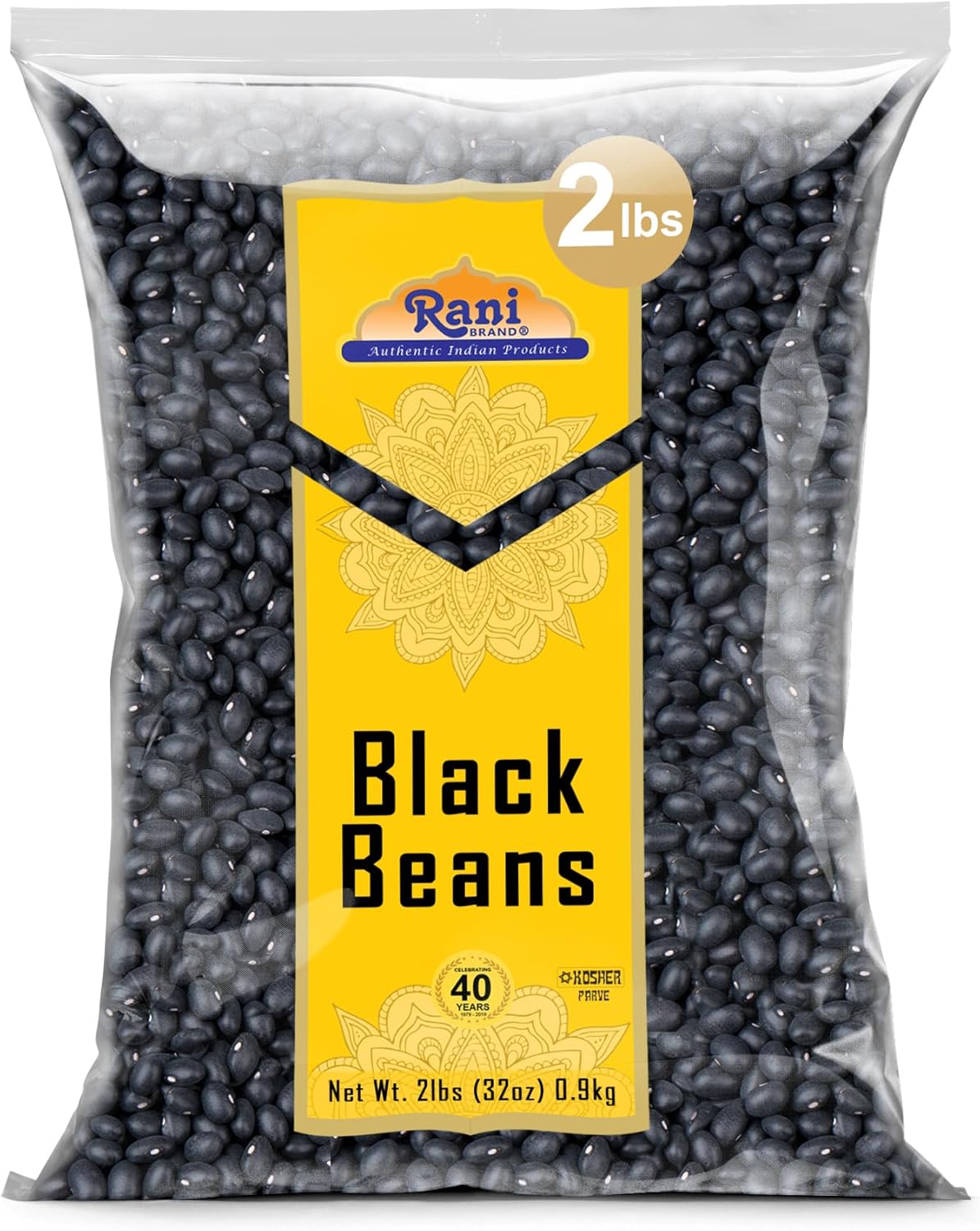 Rani Black Beans (Turtle Beans) 32oz (2lbs) 908g ~ All Natural | Vegan | Gluten Friendly | NON-GMO | Kosher | Product of USA