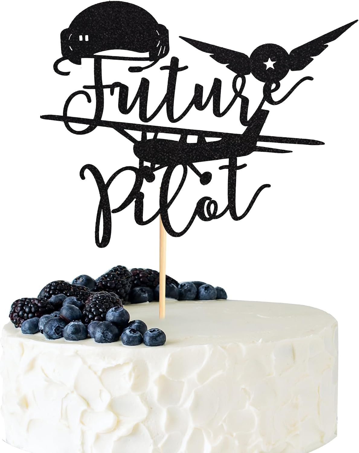 Future Pilot Cake Topper Airplane Birthday Party Decoration Aircraft Plane Travel Airman Theme Kids Birthday Baby Shower Party Supplies for Boys Men
