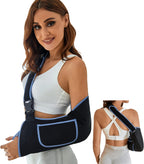 Arm Sling Shoulder Immobilizer - Rotator Cuff Support Brace - Comfortable Medical Sling for Shoulder Injury,Left and Right Arm,Men and Women,for Broken,Dislocated,Fracture,Strain (Medium)