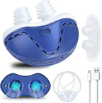 Anti Snoring Devices, Double Vortex Anti Snoring Device, Snoring Solution, Adjustable Wind Speed, Suitable for All Nose Shapes, Stop Snoring Suitable for Men and Women, Blue