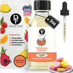 Dolce Flav Tropical Punch Extract – 2 Ounce Oil-Soluble Kosher, Sugar-Free, Concentrated Fruity Tropical Punch Flavoring for Baking, Smoothies & Desserts, Includes Measured Dropper