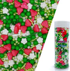 Strawberry Sprinkles Candy Mix Size Edible Pearls Cake Decorations Cupcake Toppers Cookie Decorating Perfect for Wedding Party Valentine Halloween Christmas Supplies 4.58OZ