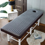 Gray/b(s),180 * 60cm, 6Cm Memory Foam Topper for Massage Table Massage Bed Pad with Hole Lash Bed Mattress Pad with Elastic Band Spa Bed Cushion Topper Protective Pad for Beauty Salon
