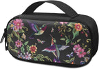 Diabetic Supplies Carrying Case Bag for Diabetes Testing Kit, Blood Glucose Monitor Kit with Meter, Blood Sugar Test Strips, Lancets, Lancing Device, Alcohol Wipe, Retro Hummingbirds