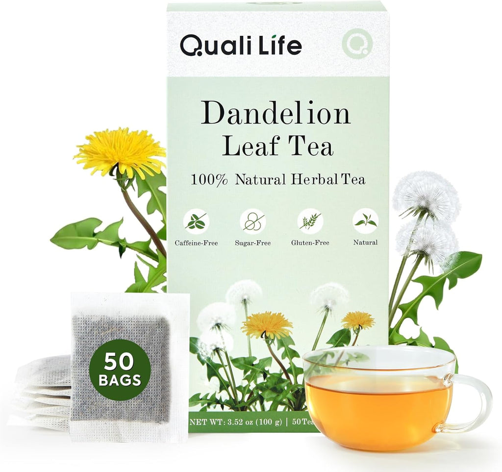 Dandelion Leaf Tea, Dandelion Tea - Natural Liver & Kidney Detox Herbal Tea - Pure Herbal Tea to Support Digestion & Immune System, 50 Tea Bags
