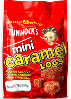 Tunnocks Mini Caramel wafer biscuits logs 5oz, covered with Roasted Coconut Wafer Bites, 150g