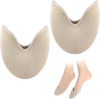 Sibba Toe Pouches Pads 2 Pcs Ballet Dance Pointe Pads Shoe Socks Knitted Fabric Toe Cap Cover Wrapped Protector Cushion Women Ball-of-Foot Cushions Anti-Slip Toe Half Socks Insoles