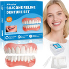 Moldable False Teeth - Veneers Teeth for Women & Men, Silicone Dentures Set for Both Upper and Lower, Temporary Dentures DIY at Home Within Minutes Fix Your Smile-ZT4
