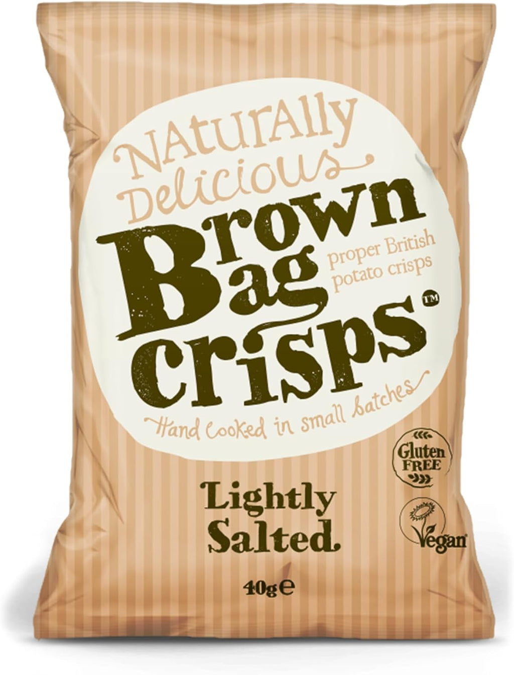Brown Bag Crisps Lightly Salted 40g (Pack of 20)