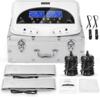veicomtech Dual Ionic Foot Bath Detox Machine - Professional Ionic Foot Bath Spa Cleanse with 2 Waist Belts, 2 Arrays, 10 Liners