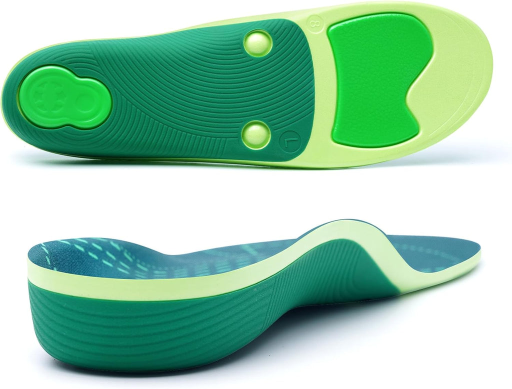 STSVZORR 220 lbs+ High Arch Support Insert Metatarsal Pad Pain Relief Men Women Plantar Fasciitis Insole Orthotic Flat Feet Heel Spur Comfort Standing All Day, Work Boots Shoe Insole