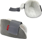 Vogana 1 Piece Fuzzy Heel Protectors for Pressure Sores Ulcers Adjustable Pillow Surgery Recovery Cushion for Elderly Bedridden Grey