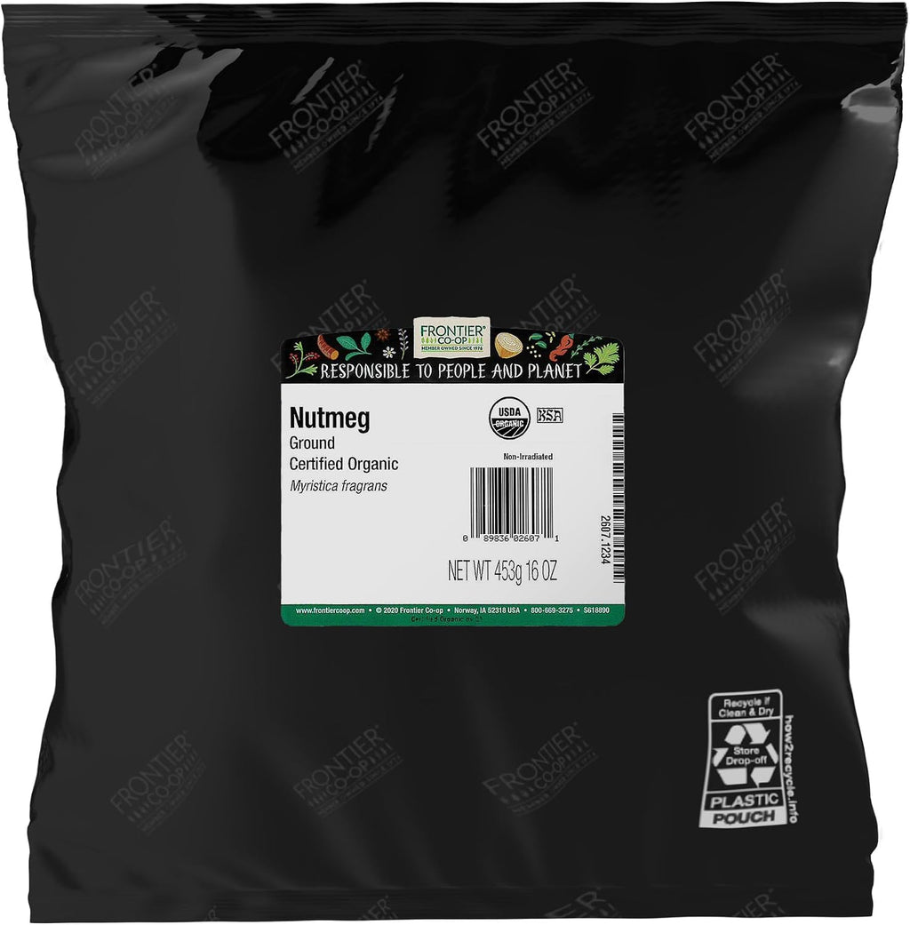 Frontier Herb Organic Nutmeg Ground, 16 oz