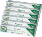 Tea Tree Therapy - Natural Whitening Toothpaste with Oil, 3 Oz (Pack of 6)