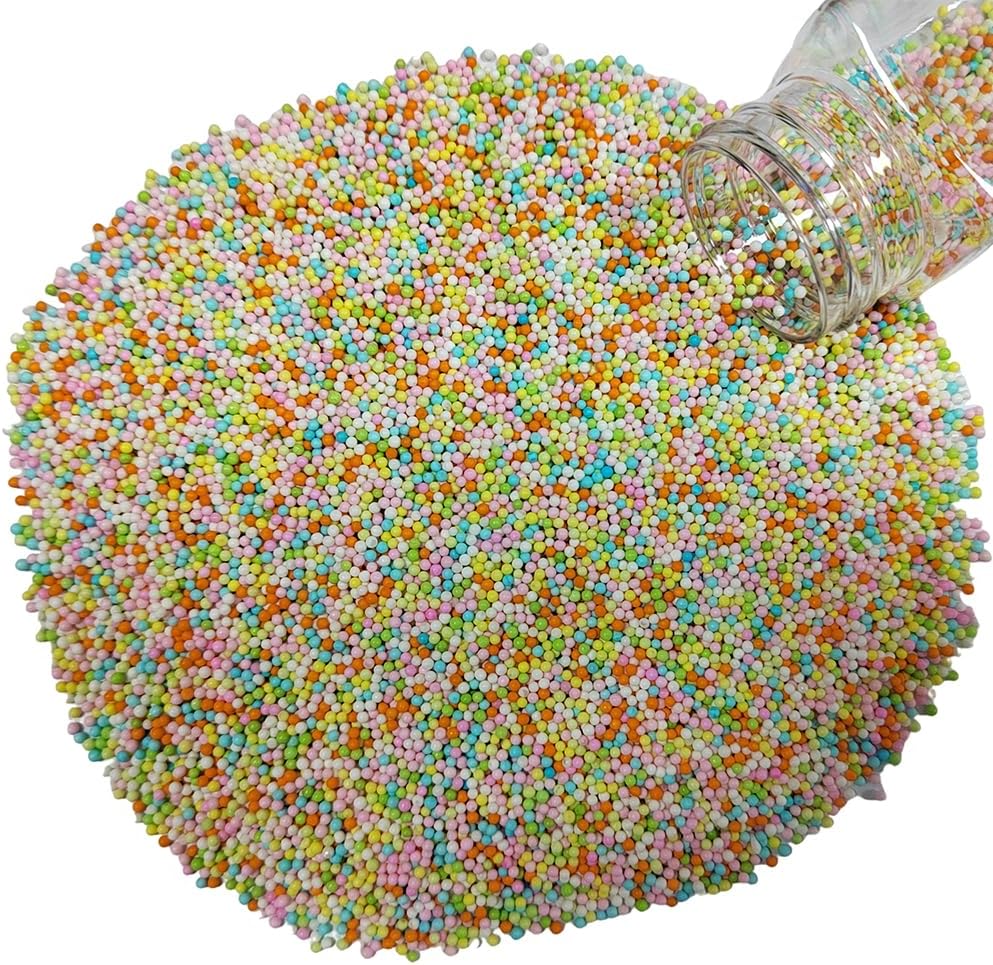 Homankit Pastel Nonpareils Sprinkles Easter Sprinkles Edible Cookie Decorations Mini Pearls for Decorating Cake, Baking, Cupcake Toppers, Ice Cream, Donuts 3.88 Ounce
