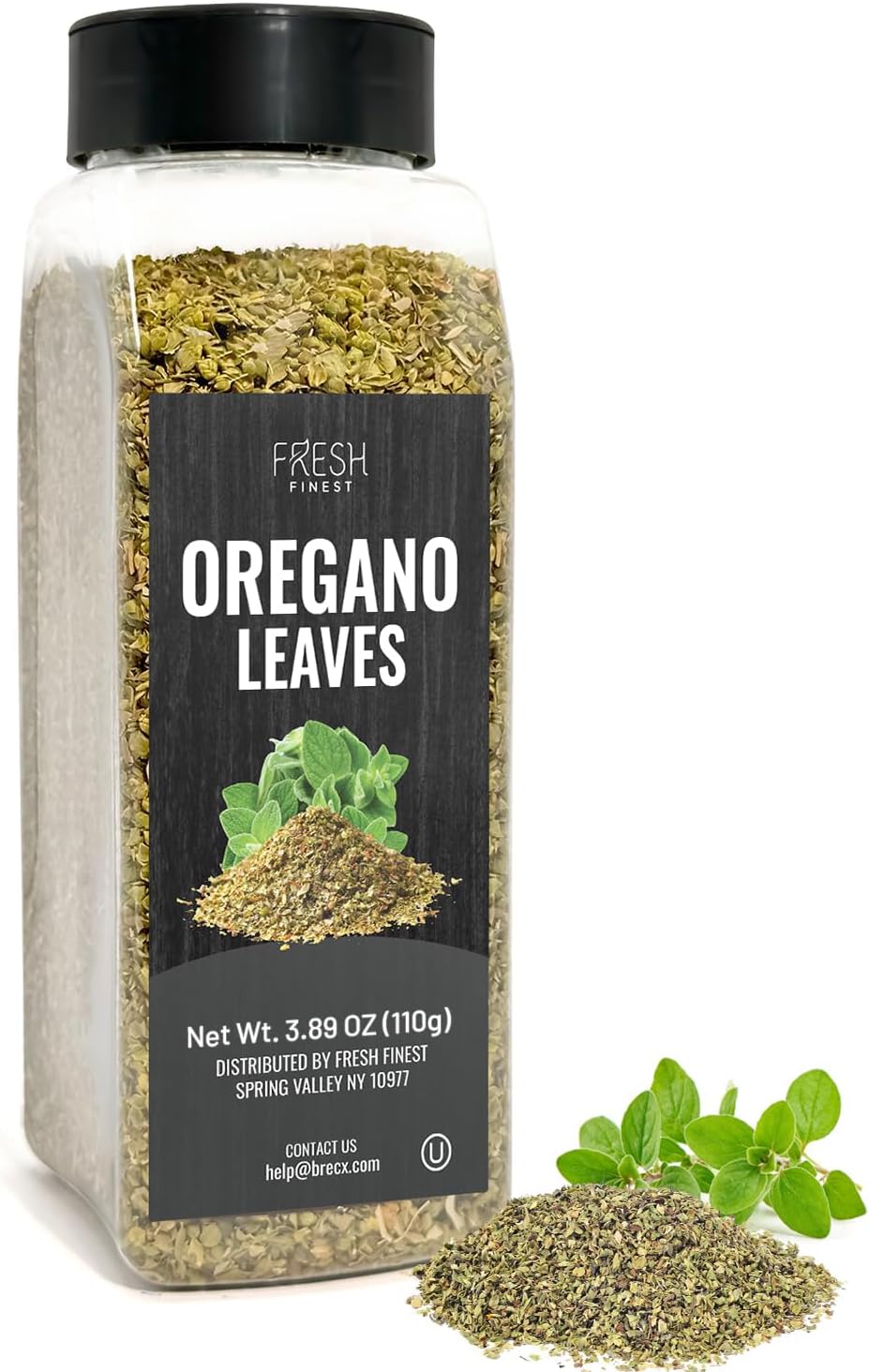 Fresh Finest Oregano 3.89oz - Premium Dried Oregano Leaves - All-Natural, Non-GMO, Gluten-Free, Kosher - Perfect for Cooking, Seasoning, and Garnishing