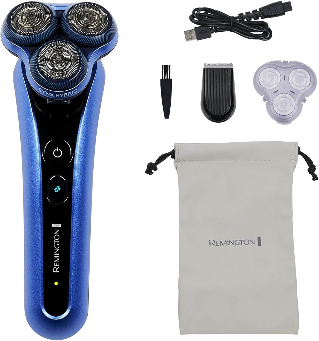 Remington Limitless X7 Shaver for Men, Titanium Blades and Power Sense Technology, Advanced Performance Foil Rotary Electric Shaver with PivotBall for Sensitive Skin Comfort, 100% Waterproof.