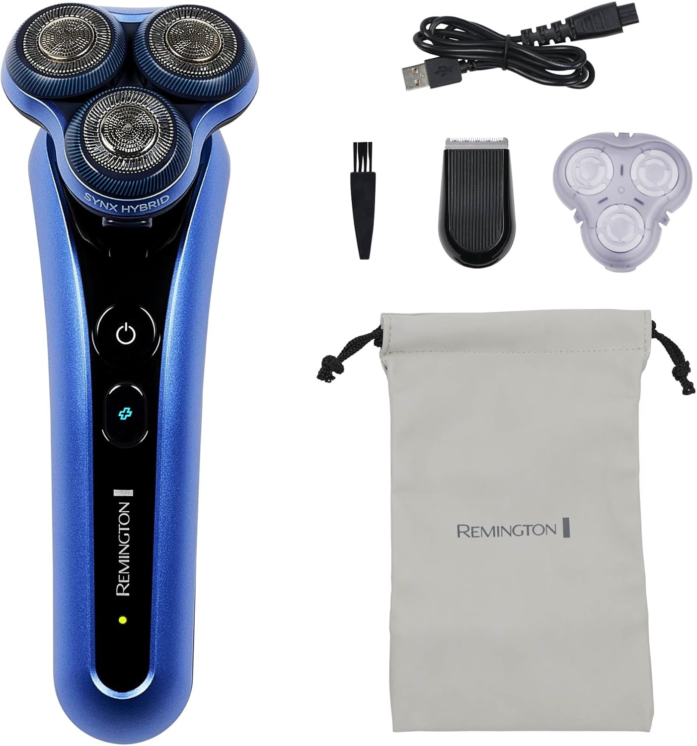 Remington Limitless X7 Shaver for Men, Titanium Blades and Power Sense Technology, Advanced Performance Foil Rotary Electric Shaver with PivotBall for Sensitive Skin Comfort, 100% Waterproof.