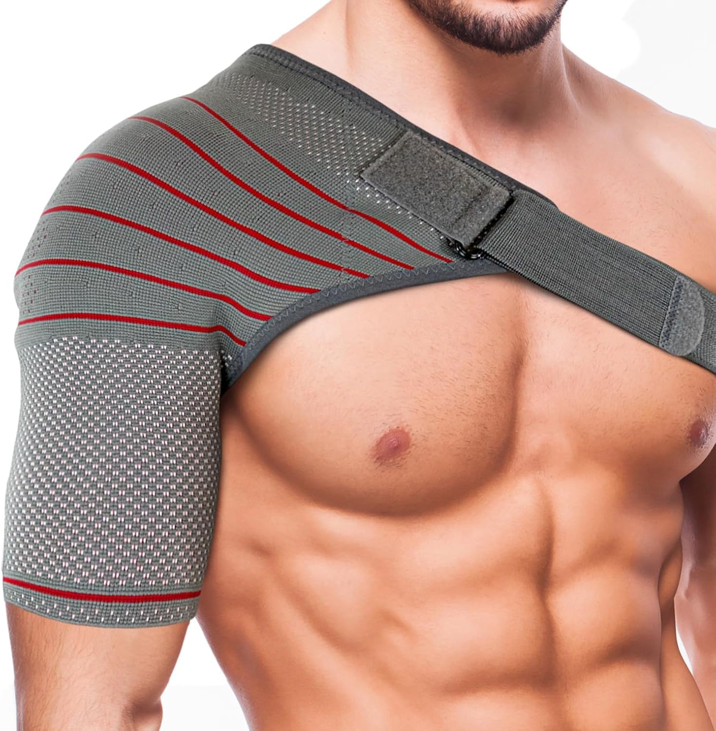 ORTONYX Shoulder Stability Brace Compression Sleeve for Rotator Cuff Support, Injury Prevention, Dislocated AC Joint, Labrum Tear, Frozen Shoulder Pain, Sprain, Soreness, Bursitis/XL