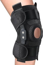 Adjustable Hinged Knee Brace, Black, One Size Fits Most