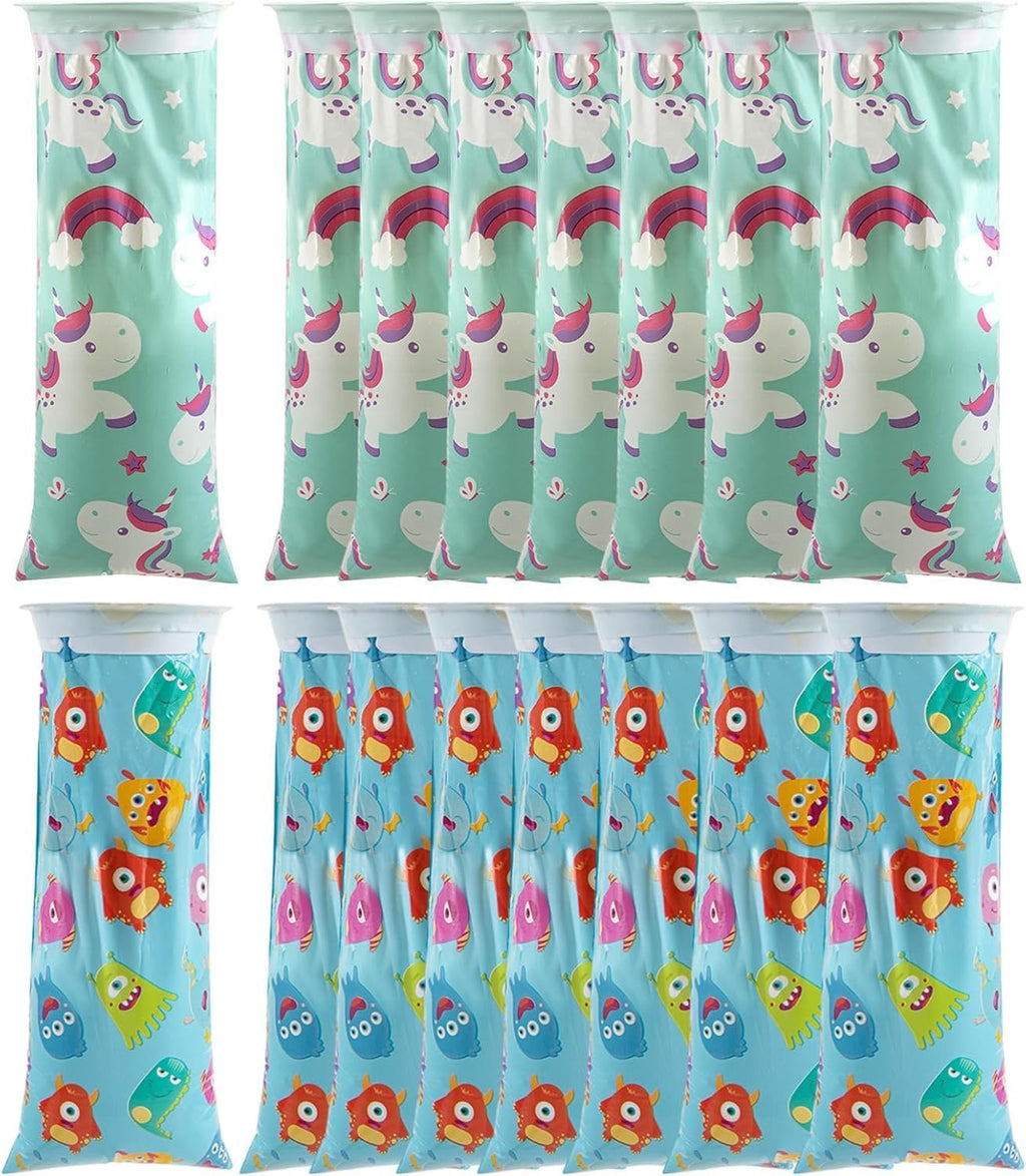 16 Pcs Kids Vomit Bags Disposable Emesis Bags 1500ml,Throw Up Puke Barf Bags Vomit Bags Disposable for Adults(Pony marine animal style)