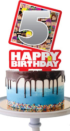 Custom Blox Gamer Birthday Cake Topper Add Your Number Party Decor