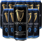 Guinness 0 Zero 10 Pack Non-Alcoholic Draught Stout Beer | 14.9oz Cans | Alcohol-Free Brew