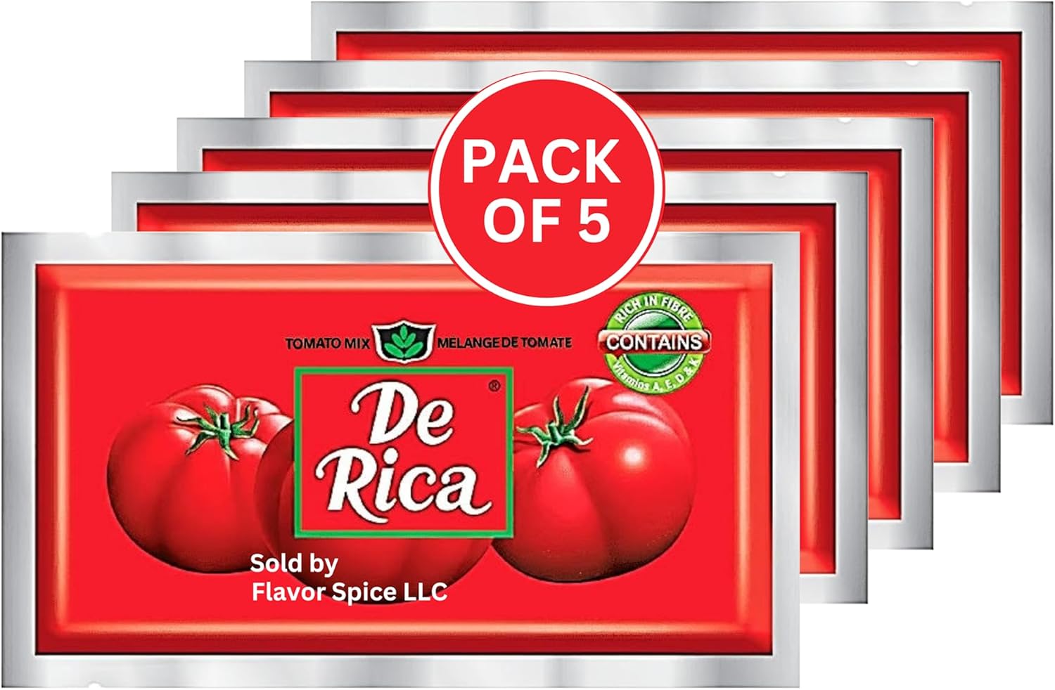 De Rica Tomato Paste 7Og(2.4oz) Pack of 5 (De Rica Tomato Paste 7Og(2.4oz) Pack of 5(12.60oz))
