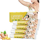 Ginger Hot Cream, GooLiving AntiHump Lymphcare Ginger Ointment, Underarm and Neck Lymphatic Care Cream, Lymphatic Drainage Cream, Anti-Cellulite Remover Cream (4 Pcs)