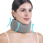 Neck Brace for Neck Pain & Support - Cervical Collar with Soft Nylon-Spandex for Keep Vertebrae Stable & Aligned for Women & Men - Ideal for Sleeping, Working, driving,Neck Injury Recovery