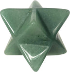 Fekuar Green Aventurine Crystal Merkaba Star for Healing Reiki Spiritual Divine Therapy Energy, Pocket Stone Eight-Pointed Stars 1"(25mm)