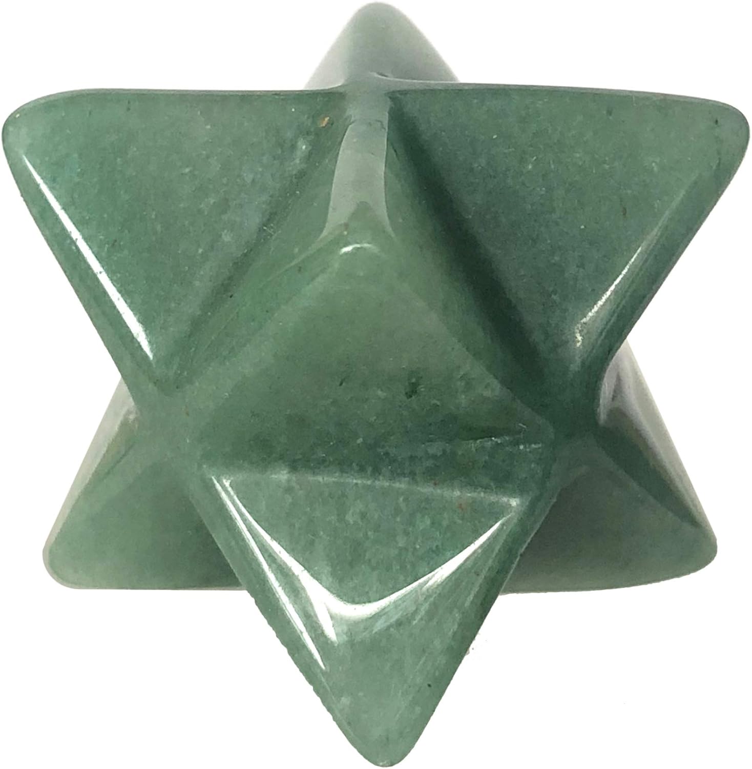 Fekuar Green Aventurine Crystal Merkaba Star for Healing Reiki Spiritual Divine Therapy Energy, Pocket Stone Eight-Pointed Stars 1"(25mm)