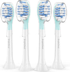 Replacement Head for Philips Sonicare ProtectiveClean 4100 5100 6100 DiamondClean 9500 ExpertClean 7500 FlexCare HealthyWhite Electric Sonic Toothbrush C3 G3 W3 C2 G2 C1 Brush, White, 4 Pcs
