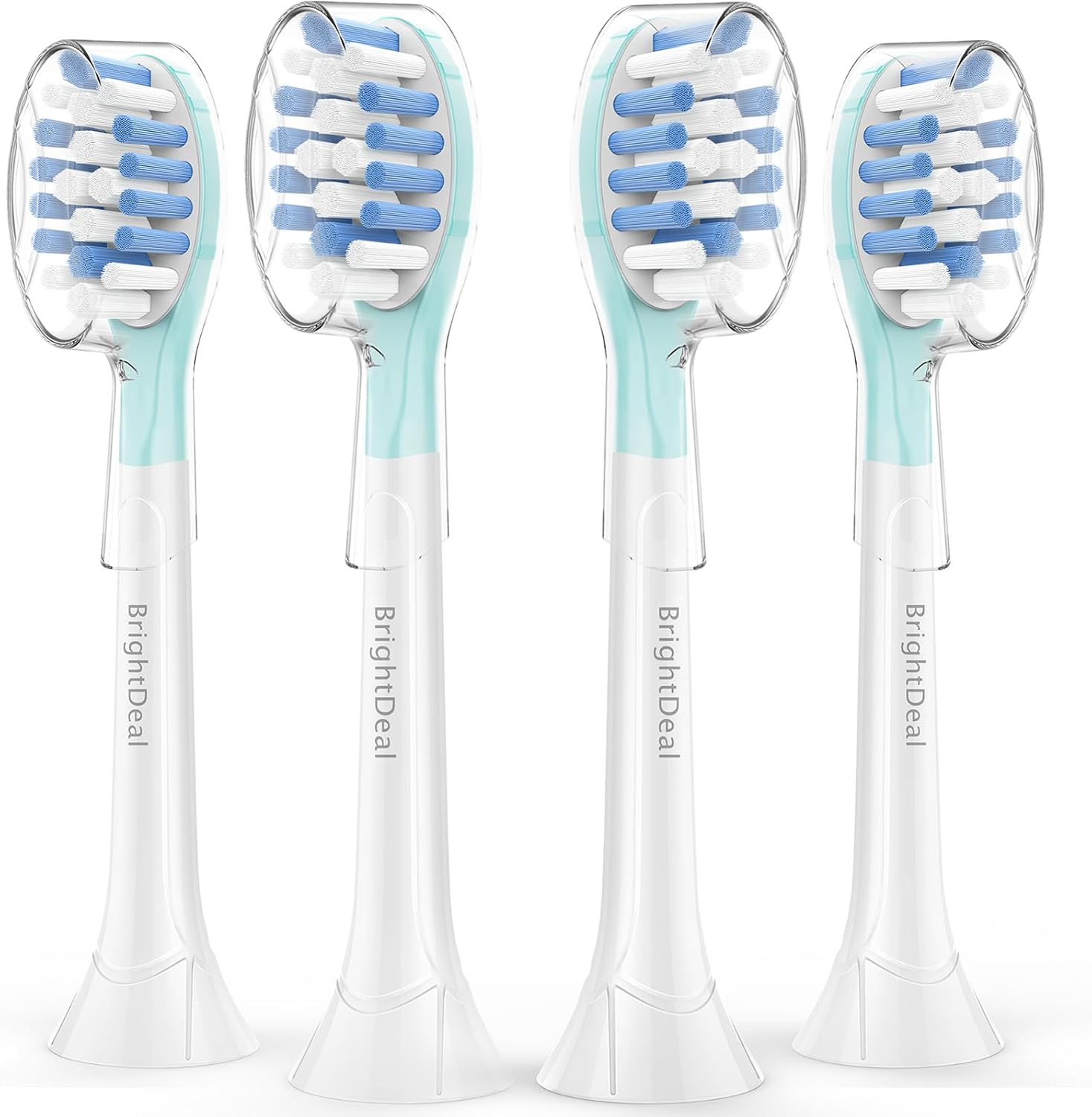 Replacement Head for Philips Sonicare ProtectiveClean 4100 5100 6100 DiamondClean 9500 ExpertClean 7500 FlexCare HealthyWhite Electric Sonic Toothbrush C3 G3 W3 C2 G2 C1 Brush, White, 4 Pcs