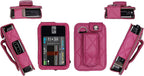 Premium Diamond Check Pattern Holster (with Belt Clip/Metal Loop/Lanyard) for Tandem Diabetes Care Insulin Pump T:Slim X2 (All Models) (HotPink)