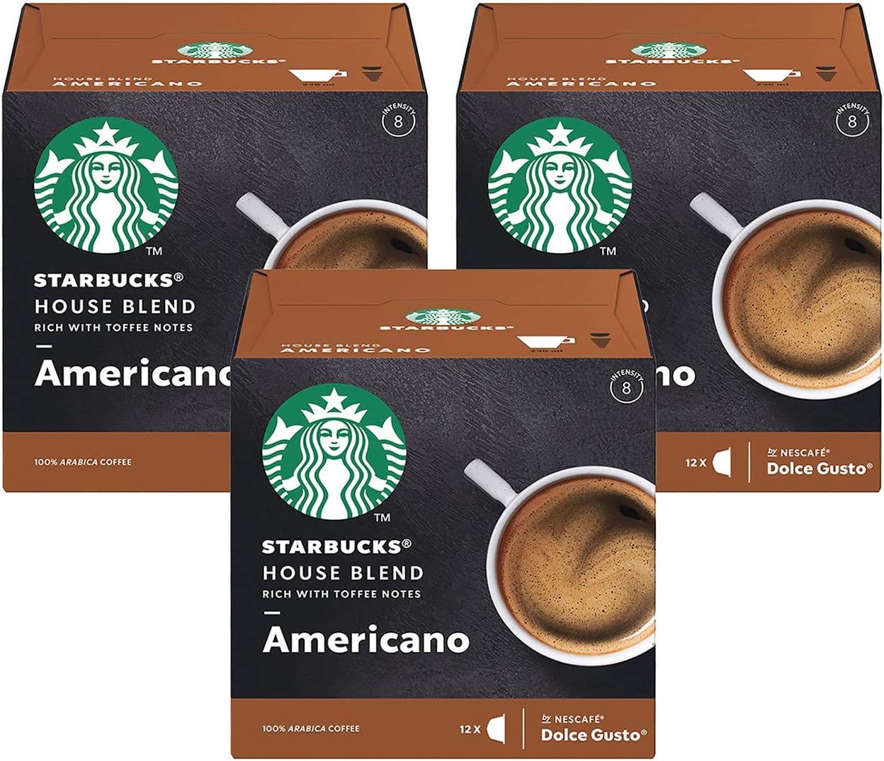 Nescafe Dolce Gusto Starbucks House Blend Americano x 3 Boxes (36 Capsules) 36 Drinks