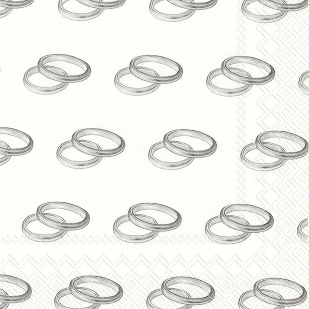 Boston International IHR 3-Ply Paper Napkins, 20-Count Lunch Size, Silver