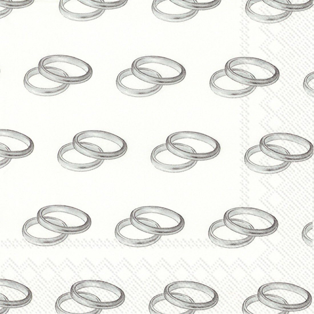 Boston International IHR 3-Ply Paper Napkins, 20-Count Lunch Size, Silver