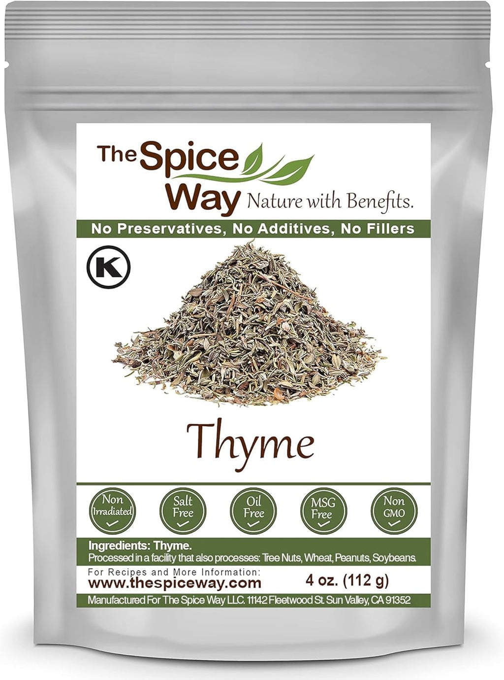 The Spice Way Thyme Leaves - (4 oz) packaged fresh