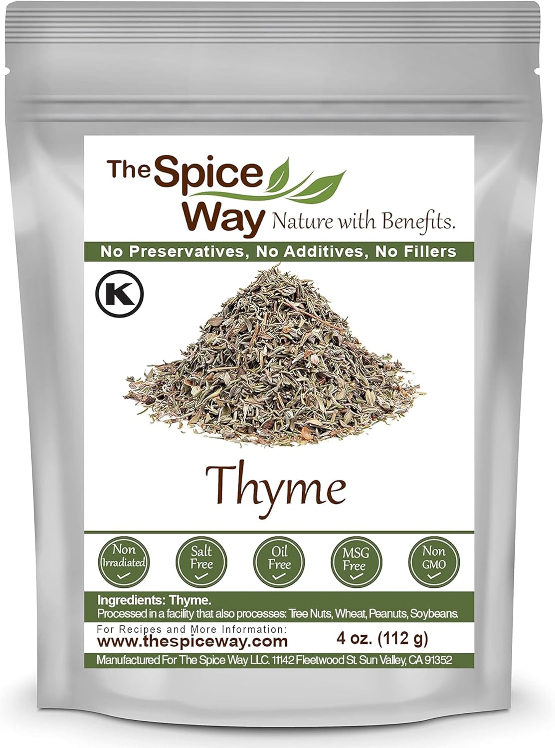 The Spice Way Thyme Leaves - (4 oz) packaged fresh