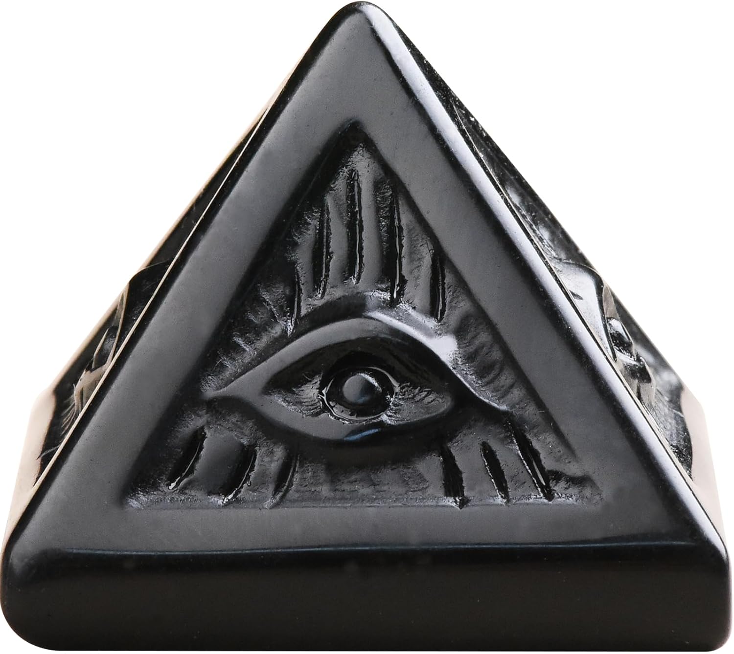 Black Obsidian Healing Crystal Pyramid,Natural Stone Pyramid for Meditation, Reiki Energy, Chakra Balancing,Energy Enhancement - Great Gift for Home Decor, Office Desk, and Spiritual Practices